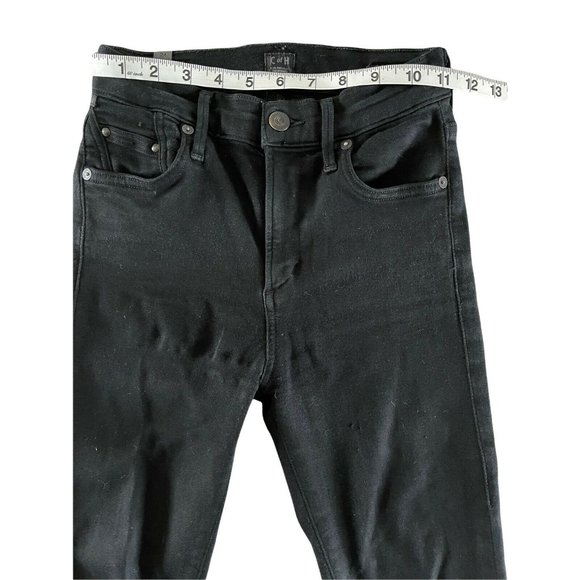 Citizens of Humanity Rocket High Rise Skinny Black Raw Hem 24 Stretch $188 - Picture 10 of 12